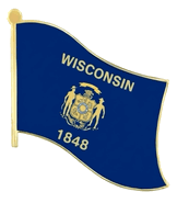Wisconsin Flag Lapel Pin - Single