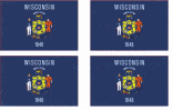 Wisconsin Flag Stickers
