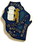 Wisconsin Map Lapel Pin 