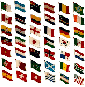 World Cup 2026 Soccer Flag Pin Set