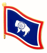 Wyoming Flag Lapel Pin - Single