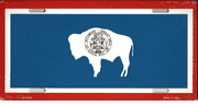 Wyoming Flag License Plate