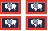 Wyoming Flag Stickers