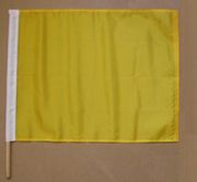 Yellow Auto Racing Flag with Wood Pole