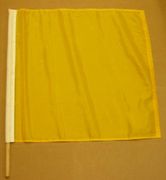 Yellow Motorcycle Racing Flag with Wood Pole