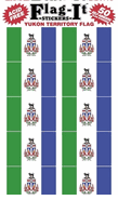 Yukon Territory Flag Stickers 50 Stickers per Package