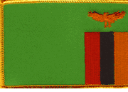Zambia Flag Patch - Rectangle