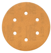 6" 6-Hole GoldStar Hook & Loop Sanding Discs, P180 Grit, Box of 50.