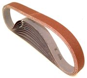 Aluminum Oxide Sanding Belts, 1" by 30", 36 Grit, Pack of 10.