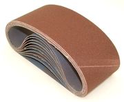 Aluminum Oxide Sanding Belts, 3" by 18", 150 Grit, Pack of 10.
