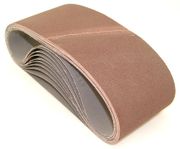 Aluminum Oxide Sanding Belts, 4" by 24", 36 Grit, Pack of 10.