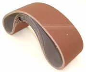 Aluminum Oxide Sanding Belts, 4" by 36", 150 Grit, Pack of 10.