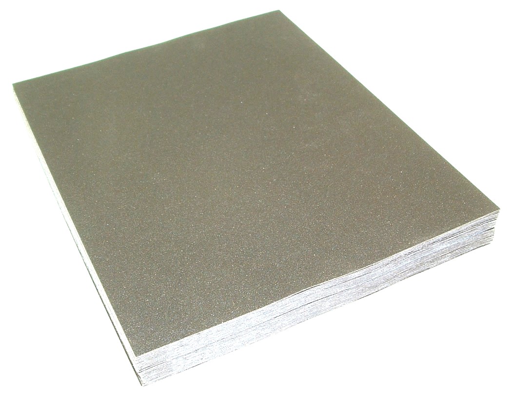 Aluminum Oxide Cloth Sanding Sheets, 9" by 11", P400 Grit, Pack of 50.