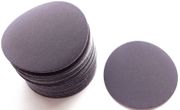 Solid BlackCarbon Wet/Dry Paper Hook and Loop Sanding Discs, 2" Diameter, P60 Grit, Box of 100.