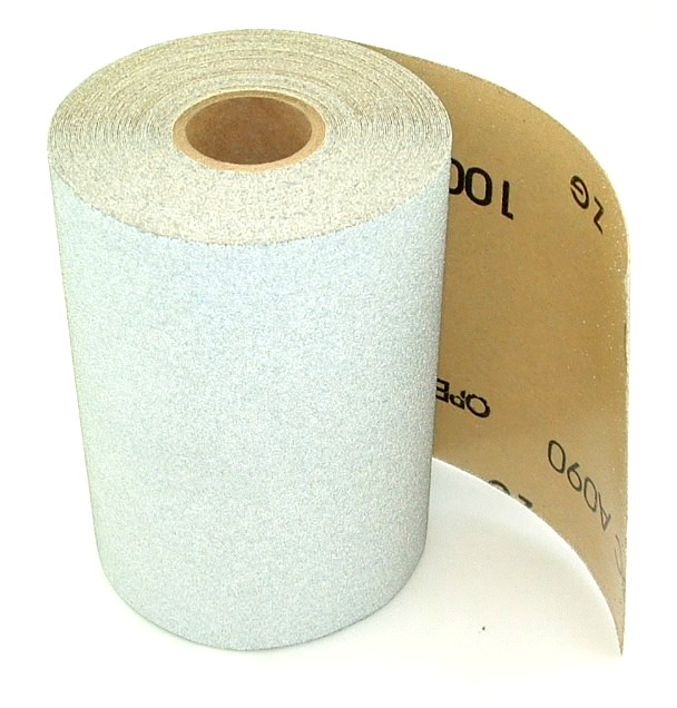 Adhesive Sandpaper Roll, 4.5" Wide, 10 Yds. Long, 120 Grit.