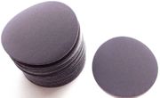Solid BlackCarbon Wet/Dry Paper Hook and Loop Sanding Discs, 8" Diameter, P400 Grit, Box of 50.