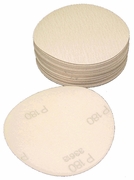 Solid Hook and Loop Platinum Paper Sanding Discs, 5" Diameter, P220C Grit, Box of 50.
