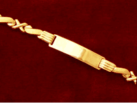 14K Gold 6" Fancy X S Baby Bracelet