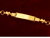 14K Gold 6" Heart Baby Bracelet