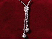 14K Gold Diamond Heart Lariet