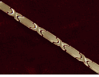 14K Gold Fancy Bar Bracelet