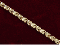 14K Gold Fancy Heart Bracelet
