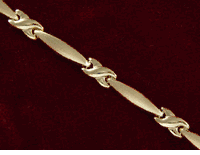 14K Gold Fancy X Bracelet