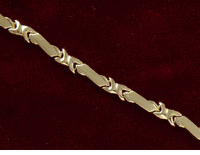 14K Gold Fancy X  Bracelet