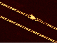 14K Gold Figaro Link Chain