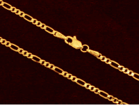 14K Gold Figaro Link Chain