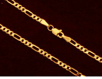 14K Gold Figaro Link Chain