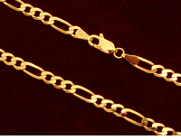14K Gold Figaro Link Chain