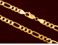 14K Gold Figaro Link Chain