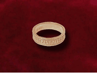 14K Gold Greek Key Ring