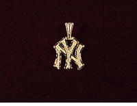 14K Gold NY Yankees Logo Charm