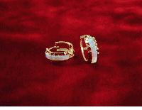 14K Gold Opal Earrings