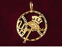 14K NY Yankees Charm