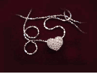 14K Yellow Gold Diamond Heart Necklace