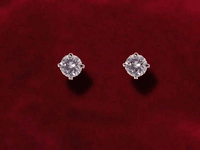 Genuine Diamond Stud Earrings