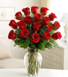 18 Roses Arranged in a Vase