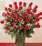 3 Dozen Long Stems Red Roses Arranged 