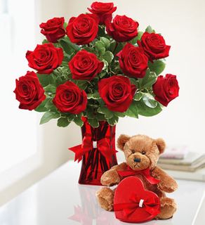 Abundant Love Velentine Red Rose delivery