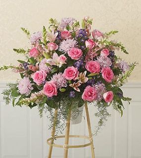 All-Pink Sympathy Standing Spray