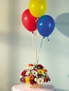Basket and Balloon Bouquet-Sm