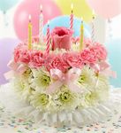 Birthday Flower Cake- Pastel Birthday Flower Cake- Pastel
