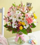 Bouquet for Baby with Frame Girl Bouquet for Baby with Frame Girl