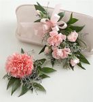 Carnation Corsage & Boutonniere Package  Carnation Corsage & Boutonniere Package