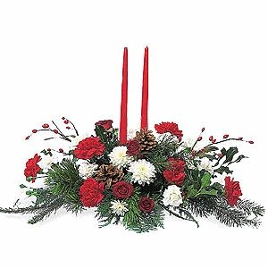 Christmas Centerpiece W/2 Candle