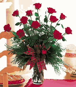 Christmas Red Roses 