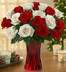 Red and white Rose Arrangements Red and white Rose Arrangements